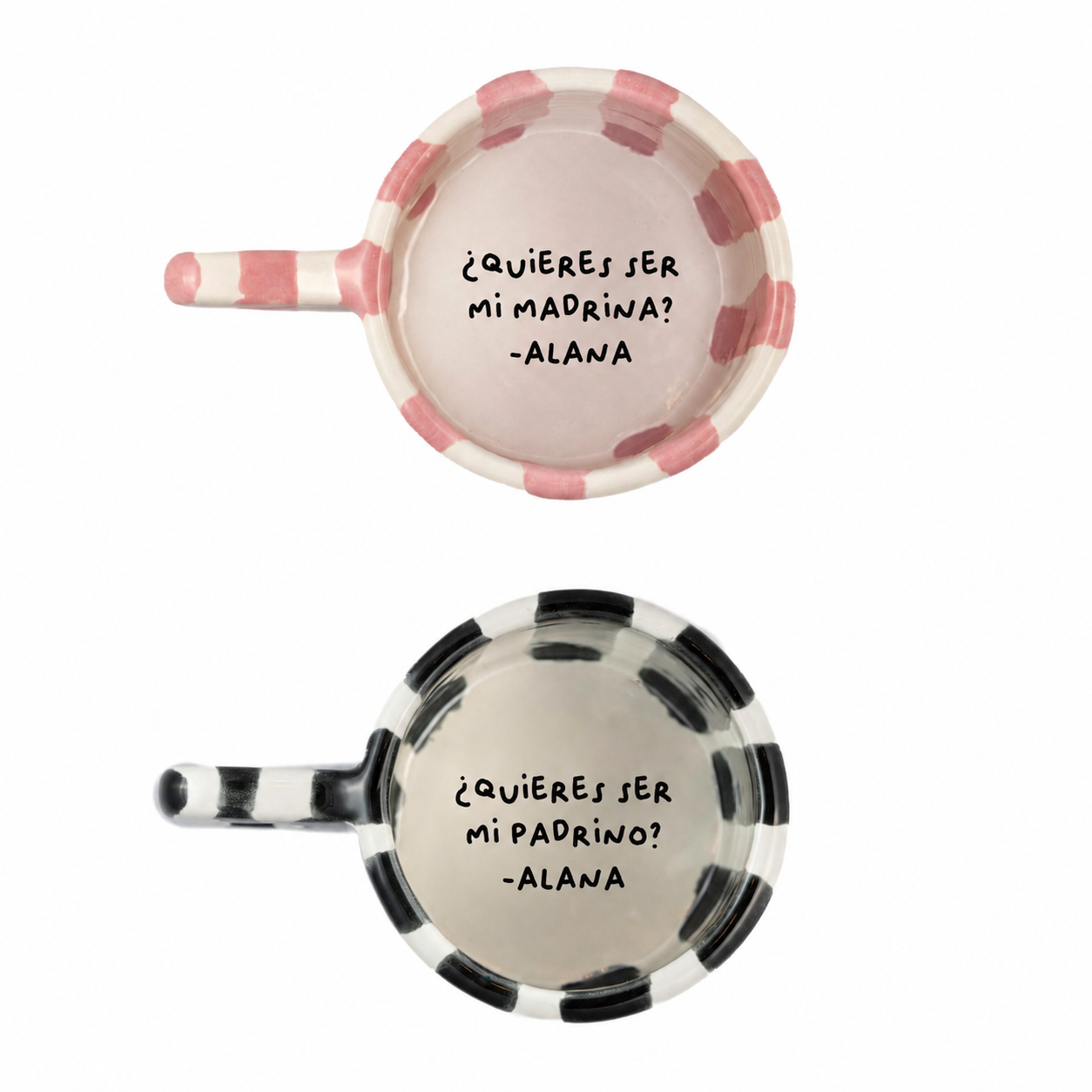 Set de tazas Zebra Madrina & Padrino