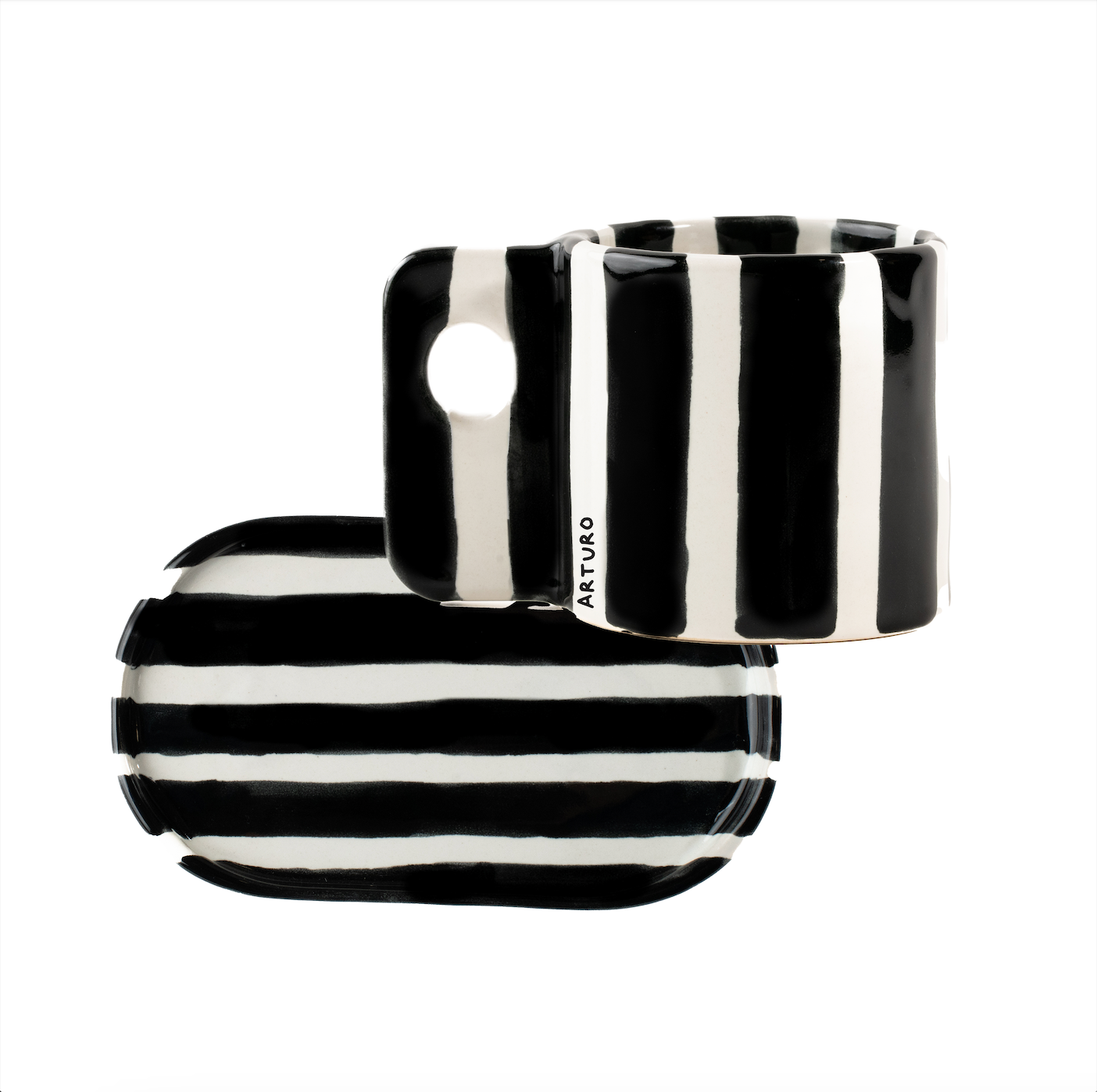 Coffee Set Zebra Negra