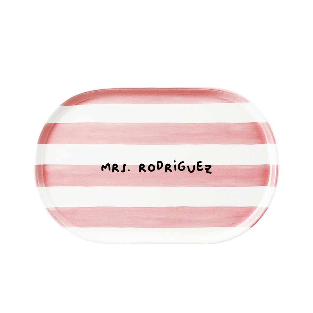 Plato Zebra Rosa