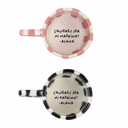 Set de tazas Zebra Madrina & Padrino