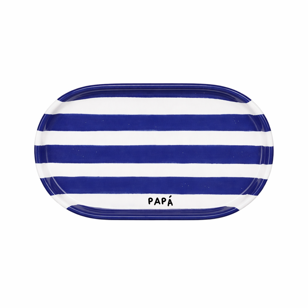 Plato Zebra Cobalto