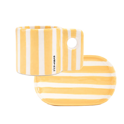 Coffee Set Zebra Amarilla