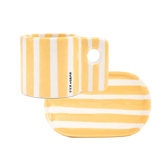 Coffee Set Zebra Amarilla