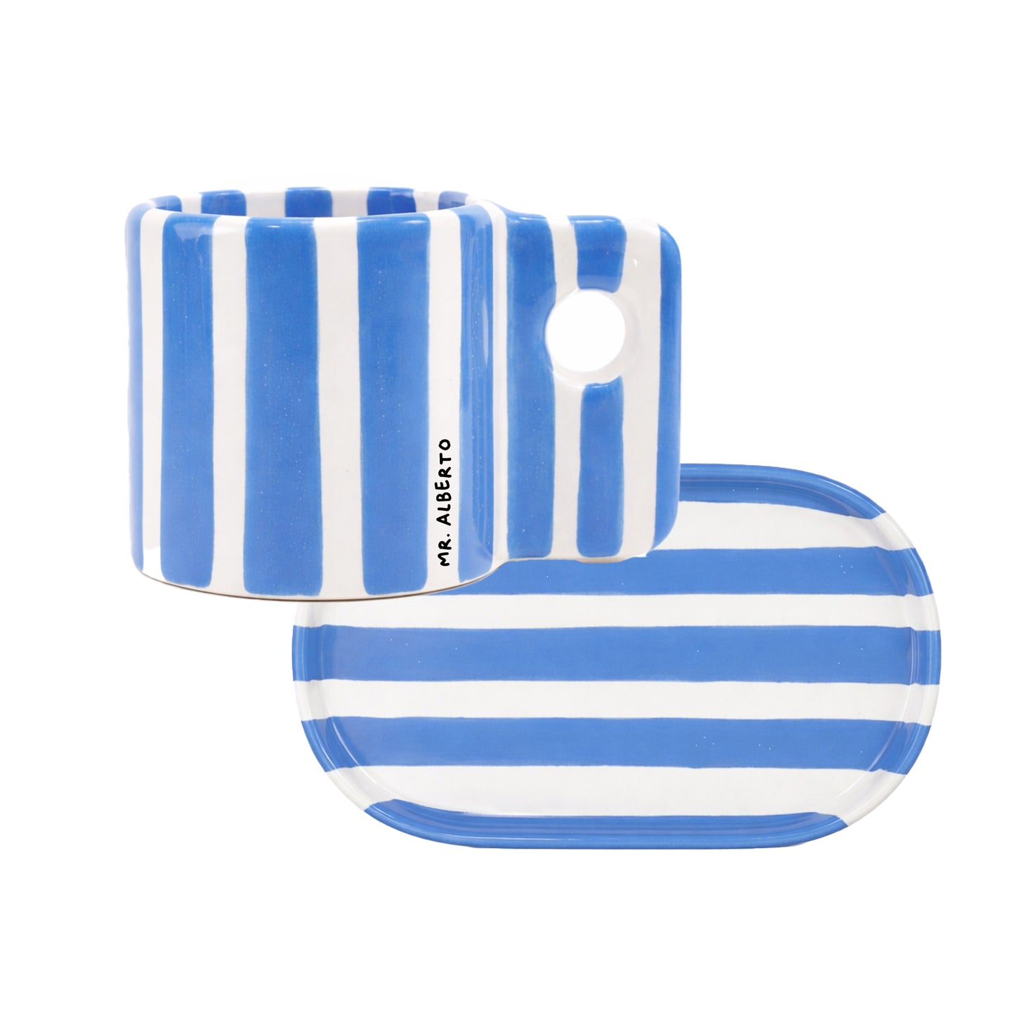 Coffee Set Zebra Azul