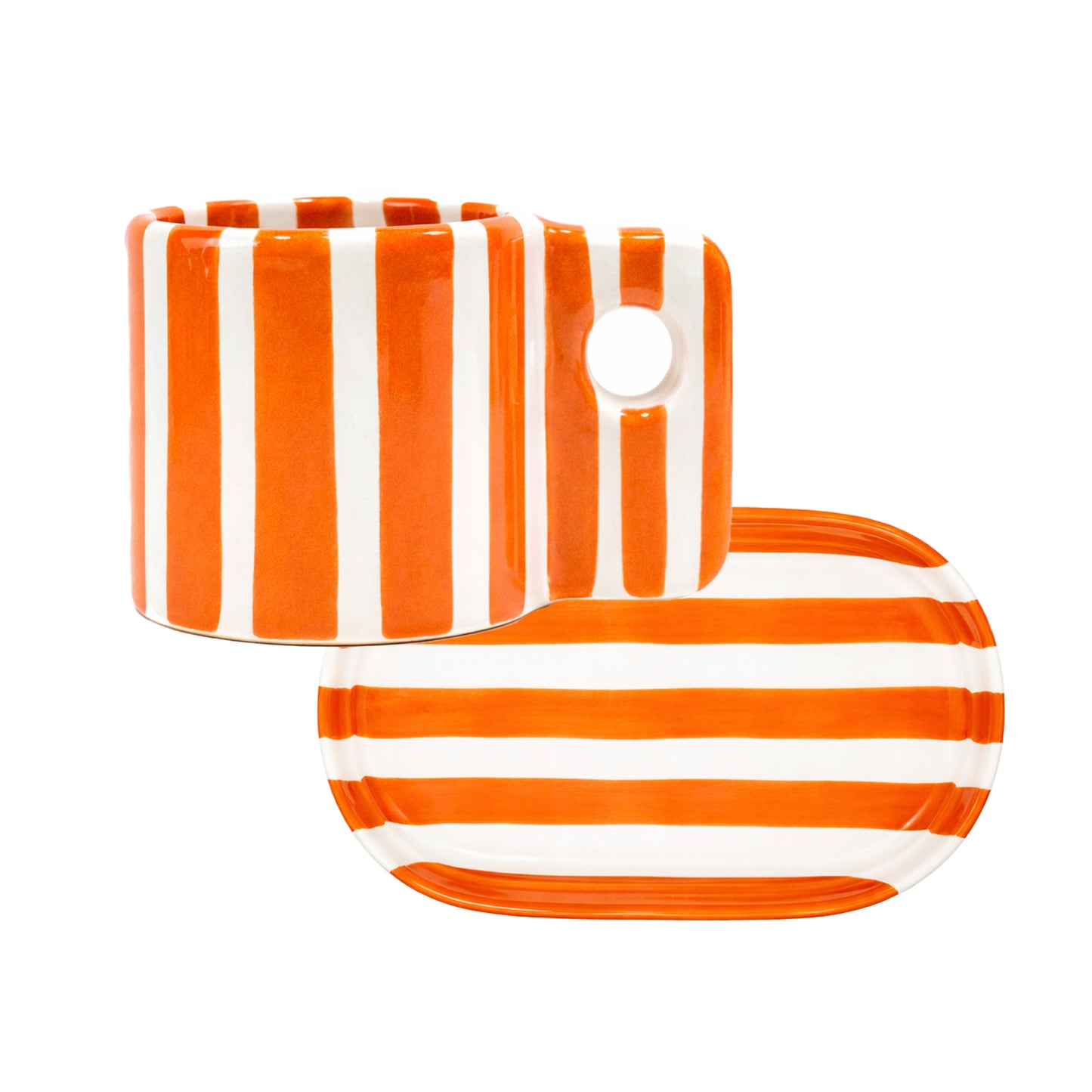 Coffee Set Zebra Naranja