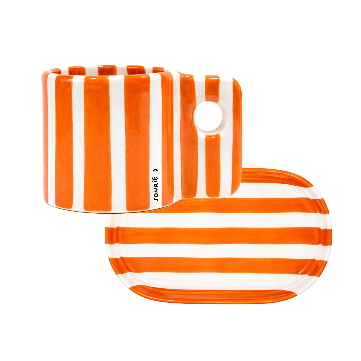Coffee Set Zebra Naranja