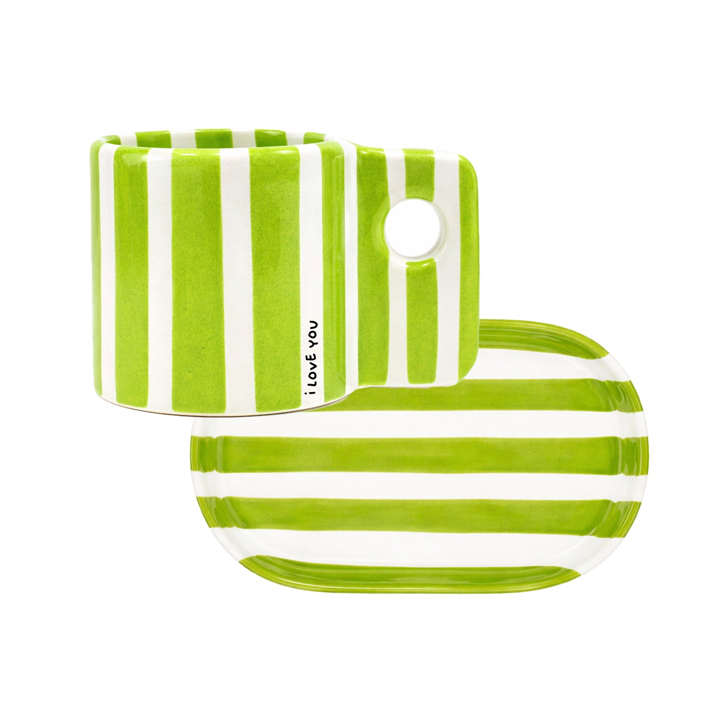 Coffee Set Zebra Verde Limón