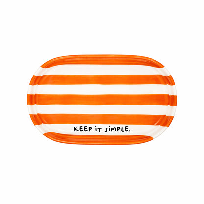 Plato Zebra Naranja