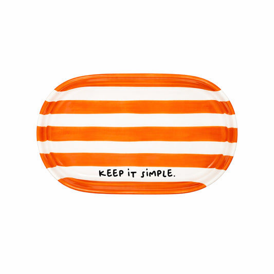 Plato Zebra Naranja
