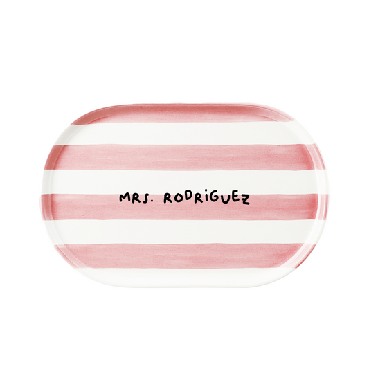 Plato Zebra Rosa