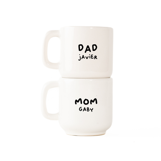 Set de tazas Latte Mom & Dad