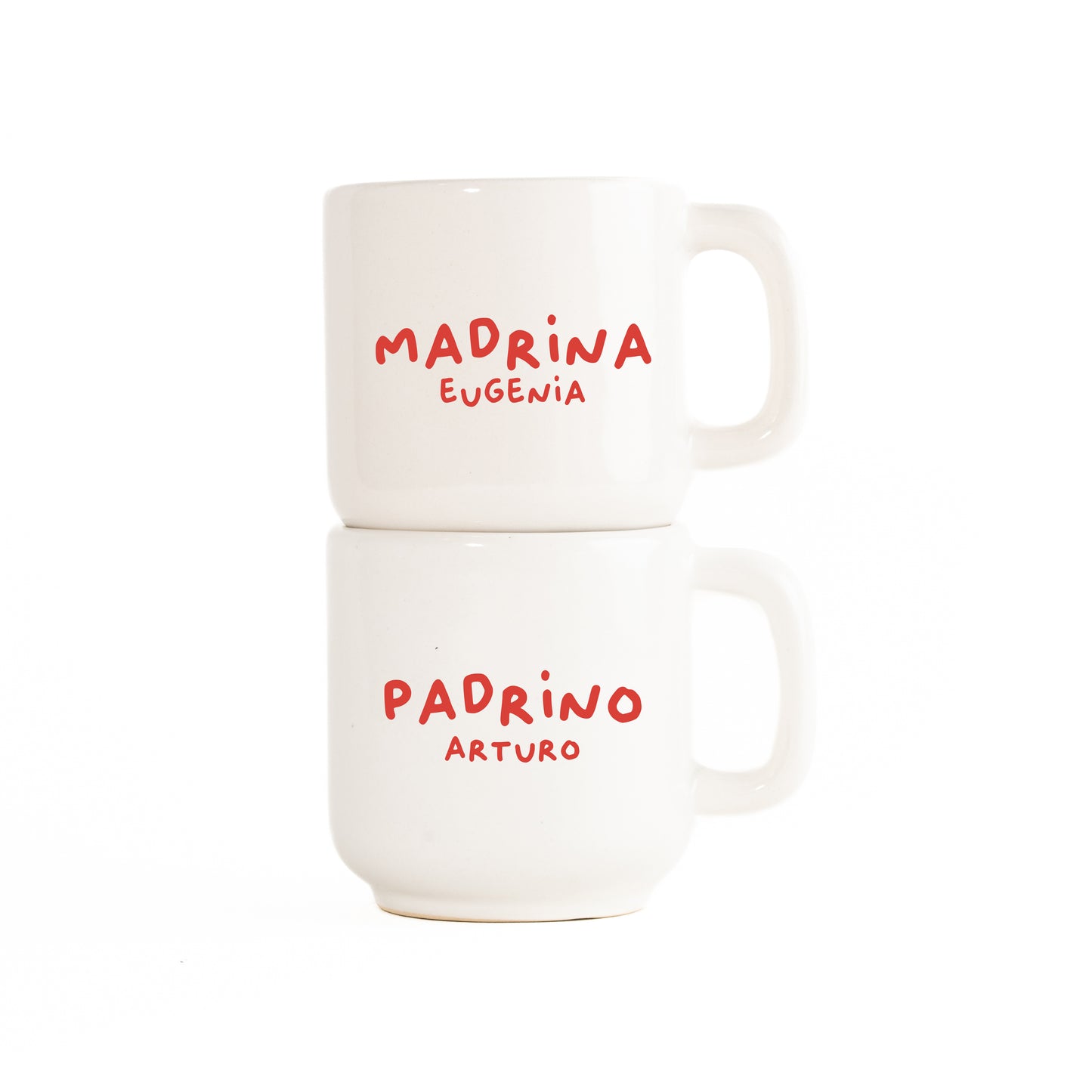 Set de tazas Latte Madrina & Padrino
