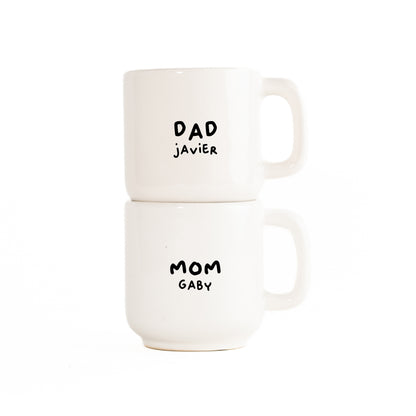 Set de tazas Latte Madrina & Padrino